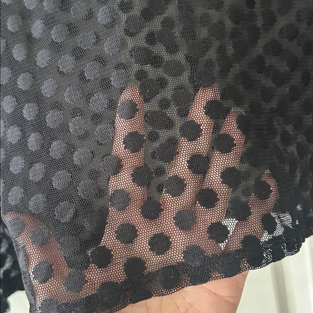 Kozan Sheer Polka Dot Mesh Top Size M - Picture 3 of 5